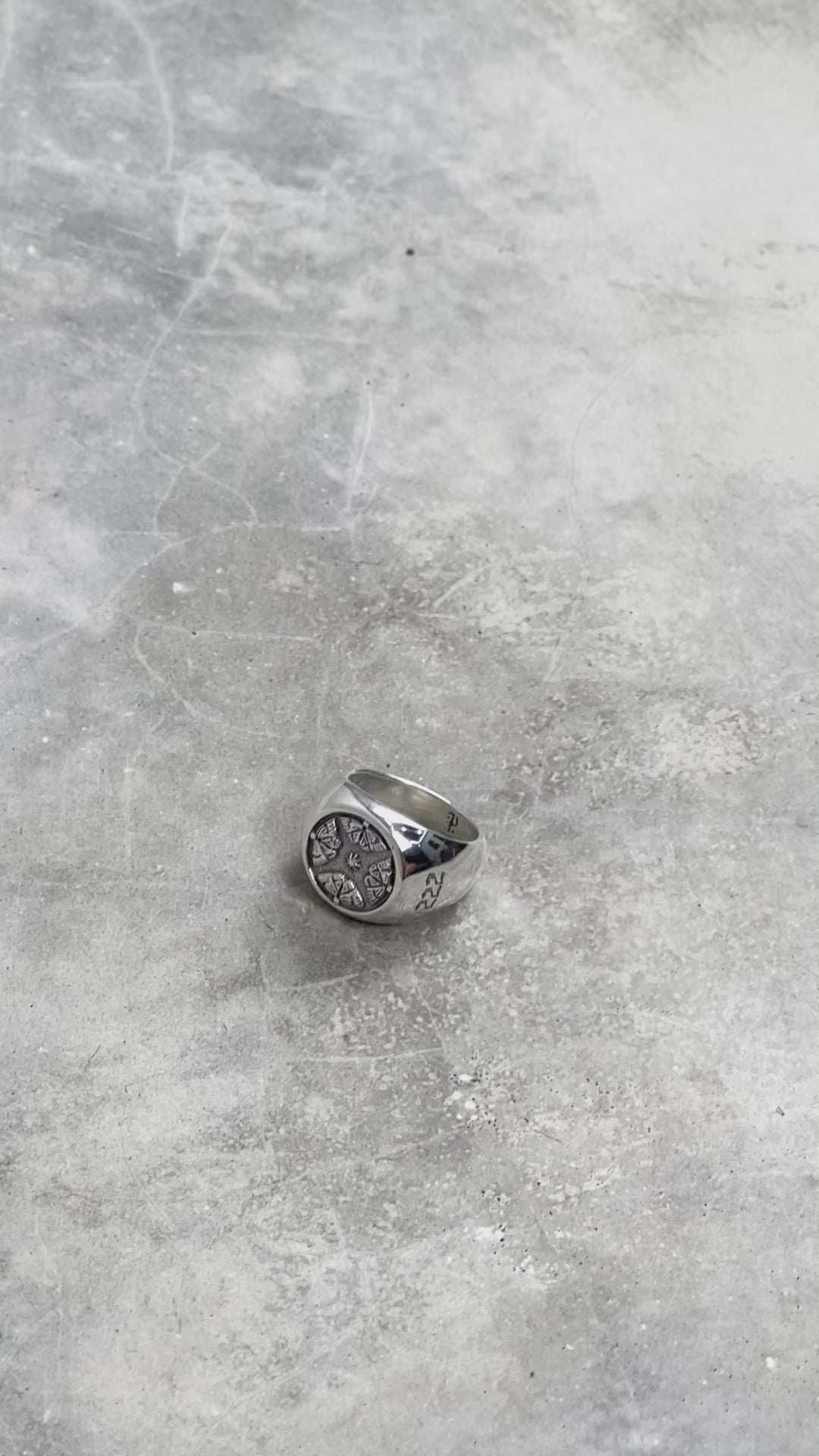 video of butterfly sterling silver ring