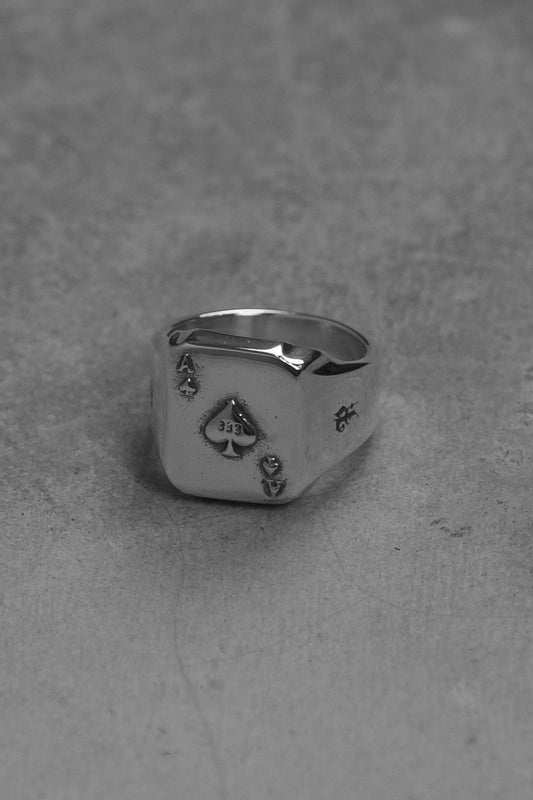 ace sterling silver ring